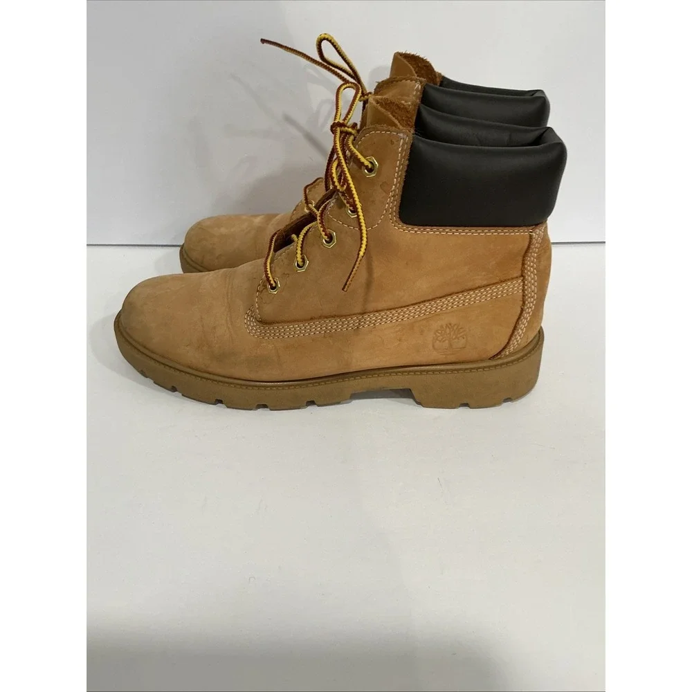 Timberland Boys 5.5M Classic Waterproof Work Boots - Wheat Nubuck Leather